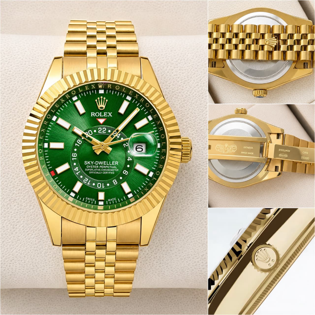 Rolex Sky-Dweller Men's Watch Reference 336938 Gold Stainless Steel 42mm